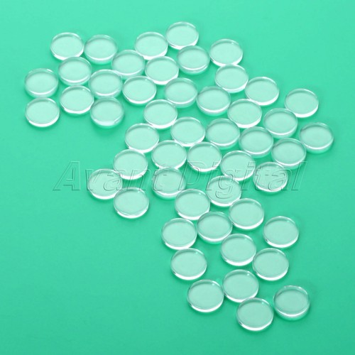 Both Side Flat Round Glass Cabochons Transparent Crystal Magnify DIY Craft Vogue