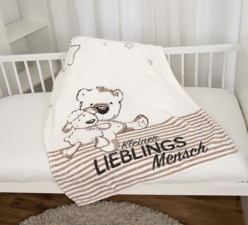 Lieblingsmensch Microfaserflausch Babydecke 75x100 cm