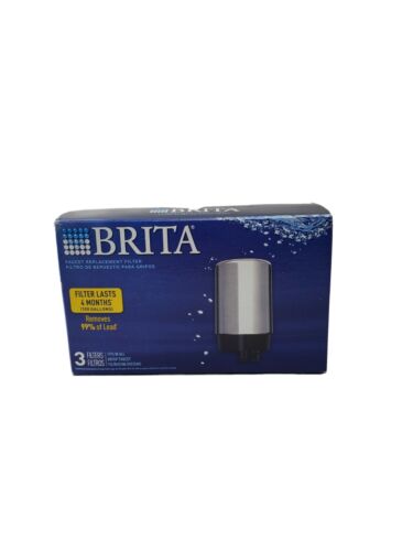 3 PACK Brita FR-200 Faucet Replacement Filters CHROME FR200