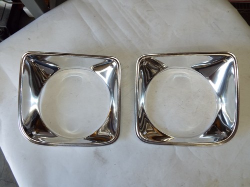 TWO ALUMINUM AS ORIGINAL 67 68 1967 1968 CHEVROLET TRUCK NEW HEADLIGHT BEZEL