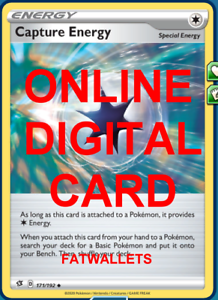 4X Capture Energy 171/192 Rebel Clash Pokemon TCG Online Digital Card 