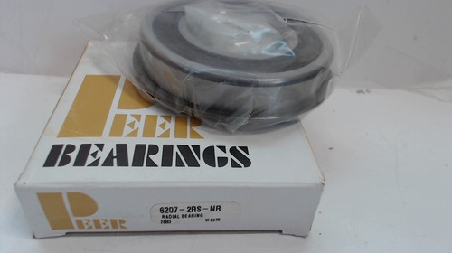 PEER BEARINGS RADIAL BEARING 6207-2RS-NR NEW