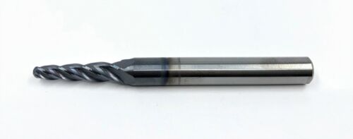 Group of 3-1//8/" Carbide Endmill 4 Flute Ballnose 3 degree taper per side TiAlN