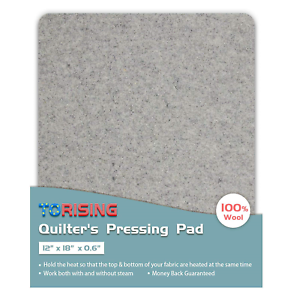 Quilter/'s Pressing Pad Mat 12/"x18/"x0.6/" 100/% Wool for Professional Ironing Pad