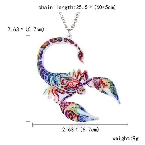 Colorful Printing Necklace Flower Animal Cat Horse Dog Sun Moon Pendant Chain