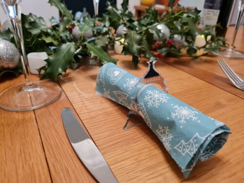 Christmas acrylic & wood napkin rings 5 designs xmas dinner wedding party 