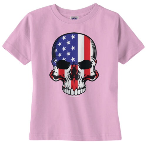 Threadrock Baby American Flag Skull Infant T-shirt USA Patriotic 