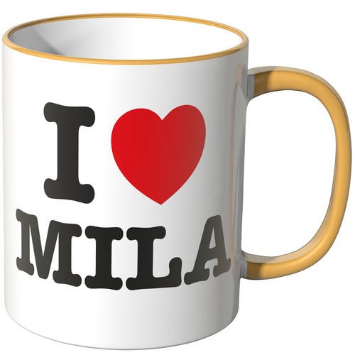Wandkings Tasse Spruch I Love Mila Ver Farben Geschenk Geburtstag Dinnerware Serveware Kitchen Dining Bar