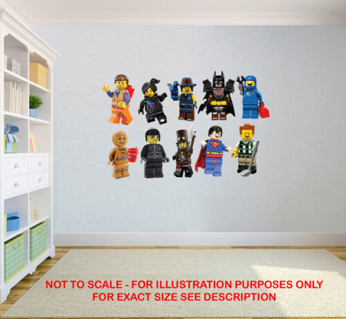 LEGO MOVIE STICKERS SUPER HEROES KIDS BEDROOM VINYL DECAL WALL ART STICKER