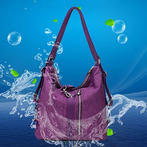 Women Multi-function Nylon Handbag Crossbody Messenger Shoulder Bag Backpack