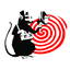 arte Divertida Graffiti ratas BANKSY Tees Camisetas La Rata /& Rojo remolinos BANKSY Estilo