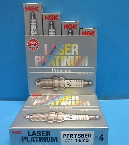 4X OES NGK 1675 Spark Plugs Laser Platinum Premium OEM# PFR7S8EG Made ...