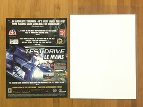 Test Drive: Le Mans PS1 Dreamcast 2000 Vintage Print Ad/Poster Racing Promo Rare
