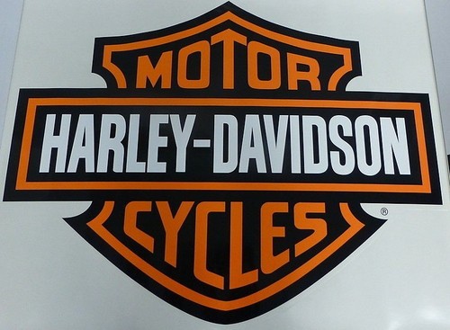 harley davidson motorcycle bike Trailer HD garage Huge decal sticker Door Shop