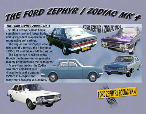 ZODIAC MK4 CLASSIC CAR MOUSE MAT LIMITED EDITION BRAND NEW 2015 FORD ZEPHYR