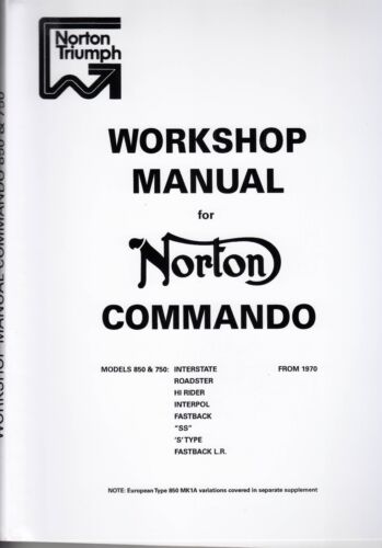Factory Workshop Manual OEM FS/H 1970-74 Norton Commando Spiral Bound NEW