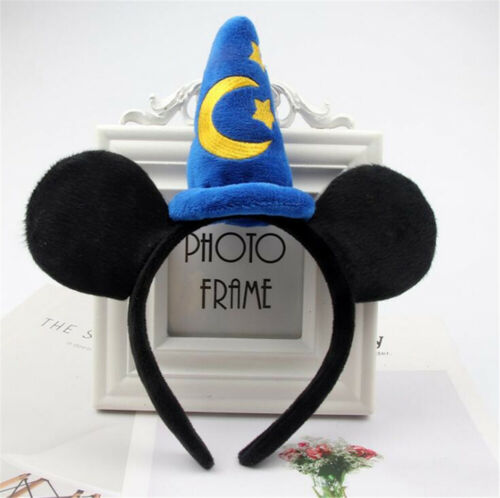 Halloween Minnie Mickey Mouse Ears Witch hat Headbands Book Week Blue Costume US 