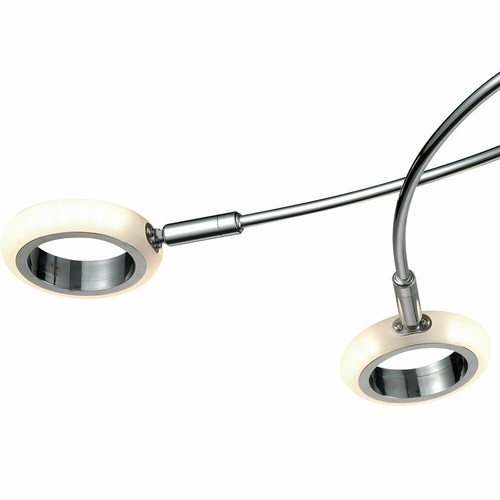LED Decken Leuchte Chrom Spot Lampe Arbeits Zimmer Büro Strahler Ringe beweglich