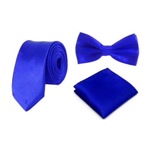 Cravate Plastron Boucle Cravate BINDER Noble Satin Bleu Royal MOUCHE