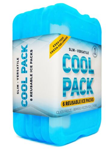 Healthy Packers Ice Pack for Lunch Box Freezer Packs Set of 6 