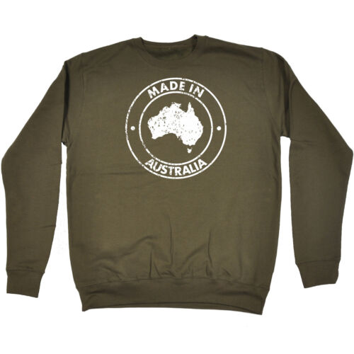 Details about   Made In Australia SWEATSHIRT birthday fashion oz ozzie aussie nation beer funny 