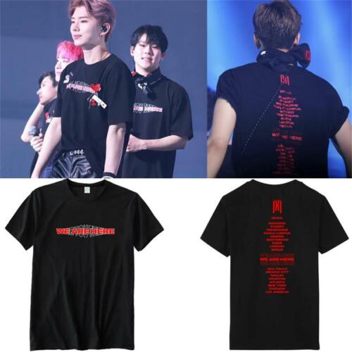 Kpop Monsta X Support Cotton T-Shirt We Are Here Concert Fashion Unisex Tee I.M 