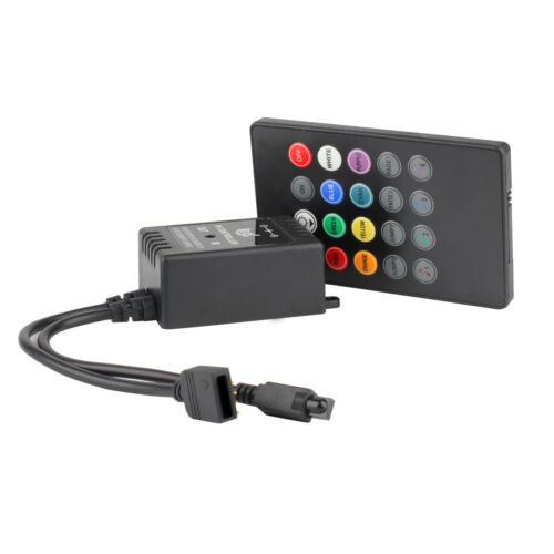 RGB 5M 300Leds 5050 SMD LED Strip Light /& 24/&44-Keys Remote /& DC 12V//5A Power