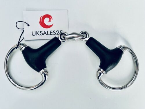 UKSALES25® Horse Bits Eggbutt Rubber with Stainless Steel Lozenge 