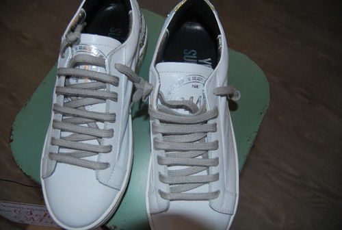 Weiß P448 Sneaker mit Plateausohle Neu mit Karton *