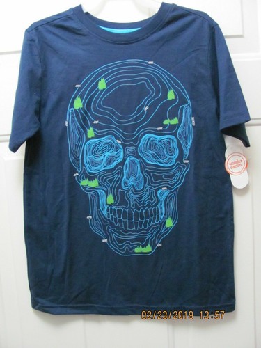 NEW NWT Wonder Nation Graphic Tee Shirt Boys Sizes Blue Cove Top Large /& XLarge