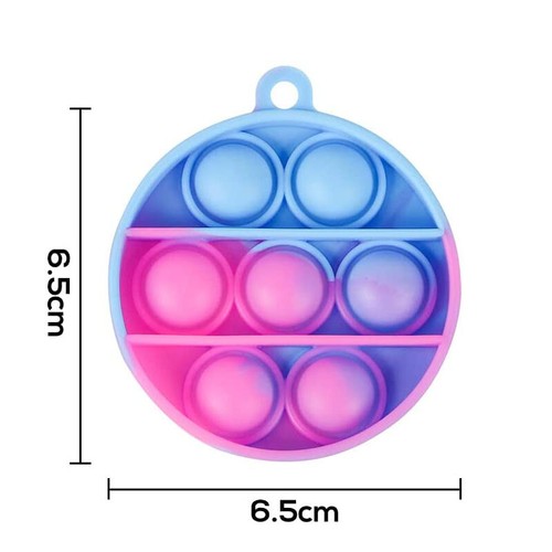 8x Mini Popit Bubble Fidget Sinnesspielzeug Batik Schlüsselanhänger Stressabbau