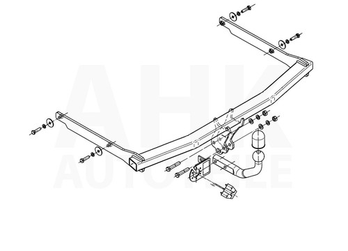 Für Ford Focus II 3//5-Tür Fließheck 04-11 Anhängerkupplung starr+ES 13p uni AHK