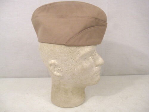 WWII USMC Marine Corps Enlisted Man/'s Khaki Cotton Garrison Cap Size 6 3//4