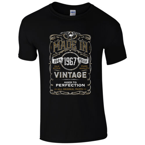 Made in 1967 T-Shirt Born 52nd Year Birthday Age Present Vintage Funny Mens Gift 