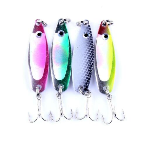 1pc Colorful Trout Spoon Metal Fishing Lures Spinner Baits Bass Tackle New N1P3