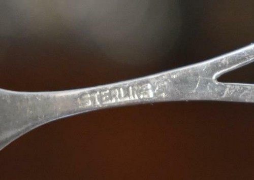 HAVE 6 LOVELY ANTIQUE RETICULATED STERLING SILVER SALT CELLAR SPOON