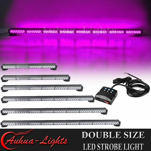 24/" 41/" 53/" Purple LED Emergency Warning Roof Double Side Roof Strobe Light Bar