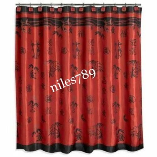 Popular Bath Asian Bamboo Fabric Shower Curtain 70"x72" NEW 