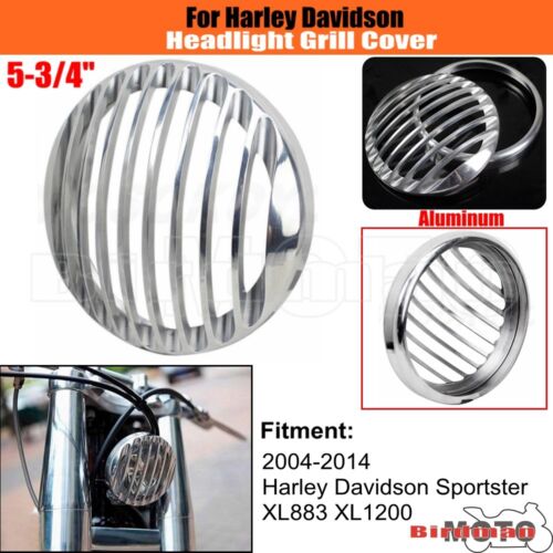 Nouveau 5-3//4/" Aluminium prison Grill Headlight Cover pour Harley Sportster XL883 1200