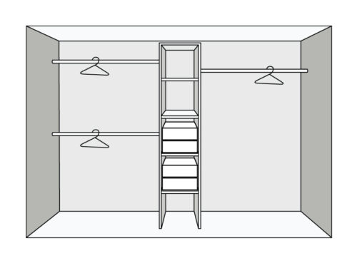 2 White Frame & Track  'Stanley Design'* Sliding Mirror Wardrobe Doors & Storage 