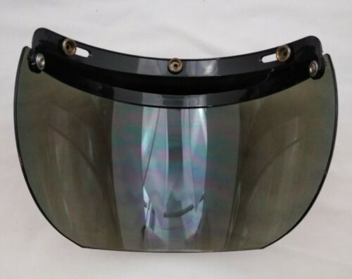 New ECHO 3 Snap Half Helmet Face Shield Visor Blue Mirror 02-212 