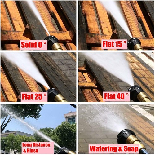 Honor Joy Pressure Washer 6-in-1 Spray Nozzle Tip Quick Change Over and Easy