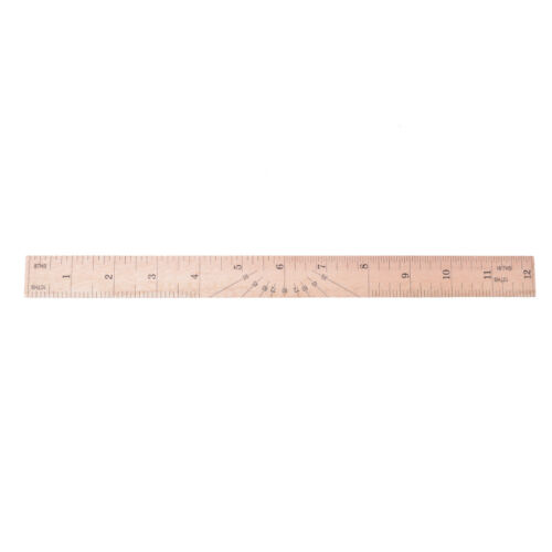 Double Side Wooden Ruler Wood Carpenter Inch Scales /& Metric Scales Tools 1pc SG