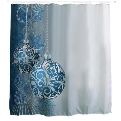 HOT Christmas Waterproof Polyester Bathroom Shower Curtain Decor With Hooks 