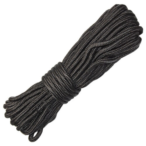 3mm x 15M 50Ft Black General Purpose Strong Utility Purlon Rope Cord Nylon Army 