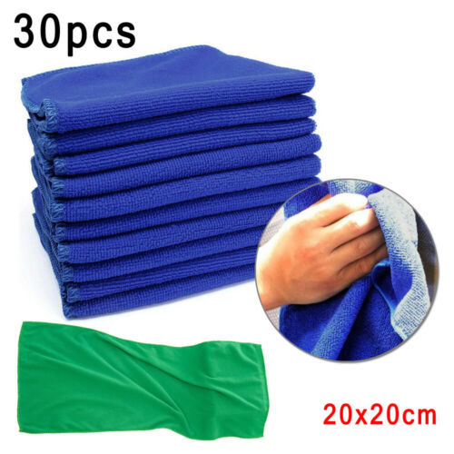 30 Pack Microfiber Cleaning Cloth No-Scratch Rag Car Polishing Detailing Towel