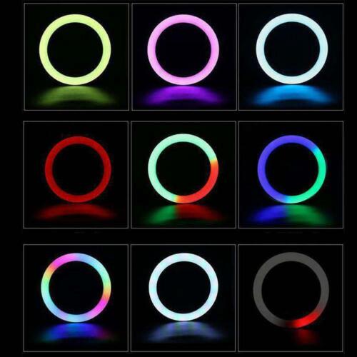 33CM RGB LED Arco Iris luz de relleno de belleza Anillo de luz para vlogging videos V1K2 
