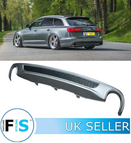 AUDI A6 S6 LOOK REAR DIFFUSER BUMPER FOR S-LINE 12-15 ABS PLASTIC 100/% OEM FIT