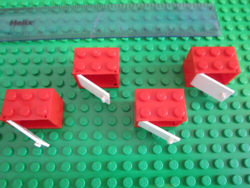 Red with White Door LEGO 4 x Minifigure Kitchen Bedroom Cupboard Container