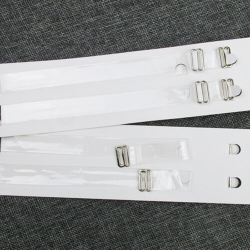 Transparent Clear matte Detachable Adjustable Metal Hook 1CM Wide Bra Straps 